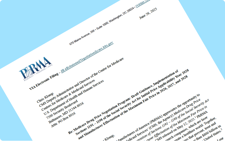 PhRMA Comments on Draft Guidance of Medicare Drug Price Negotiation Program preview